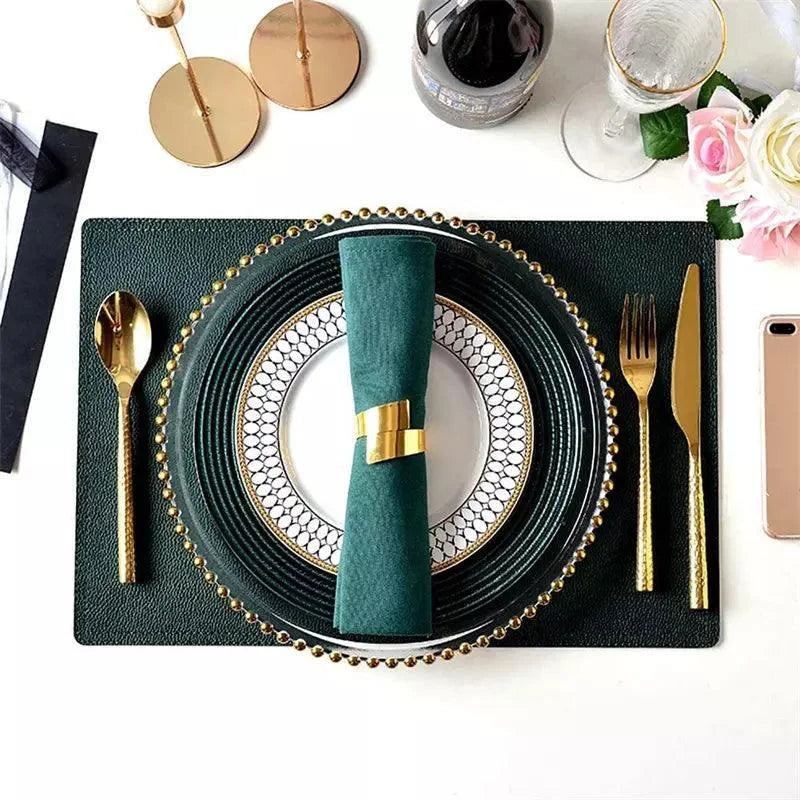 Anéis para Guardanapos de Metal Design Espiral Dourado 6 Peças Lenogue