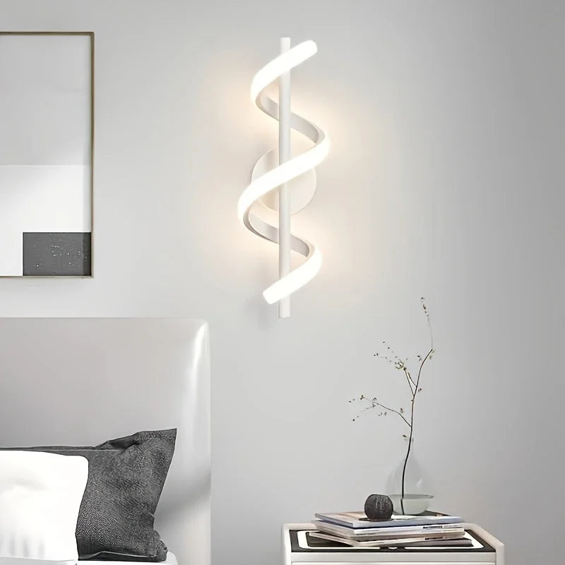 Arandela Espiral Led com 3 Cores para Quarto Sala e Corredor Lenogue Branco