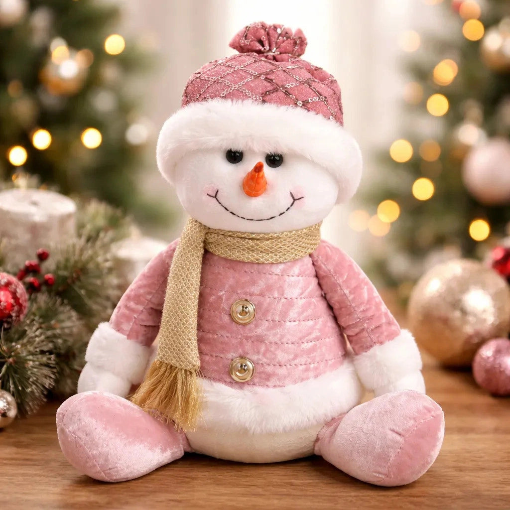 Boneco de Neve Sentado Parfum Pelúcia Candy Color Lenogue