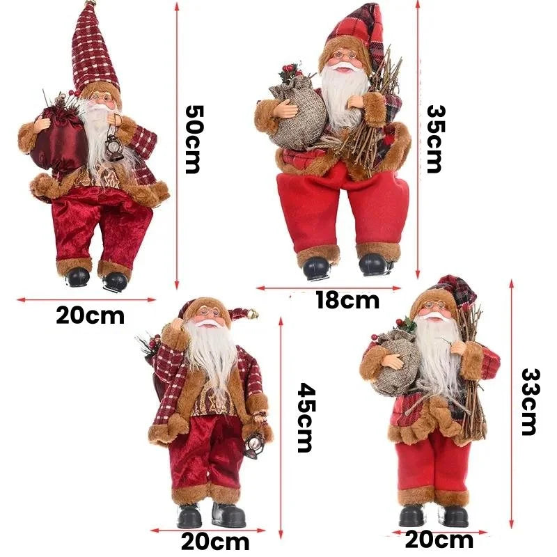 Boneco Papai Noel 30cm para Decoração de Natal Lenogue