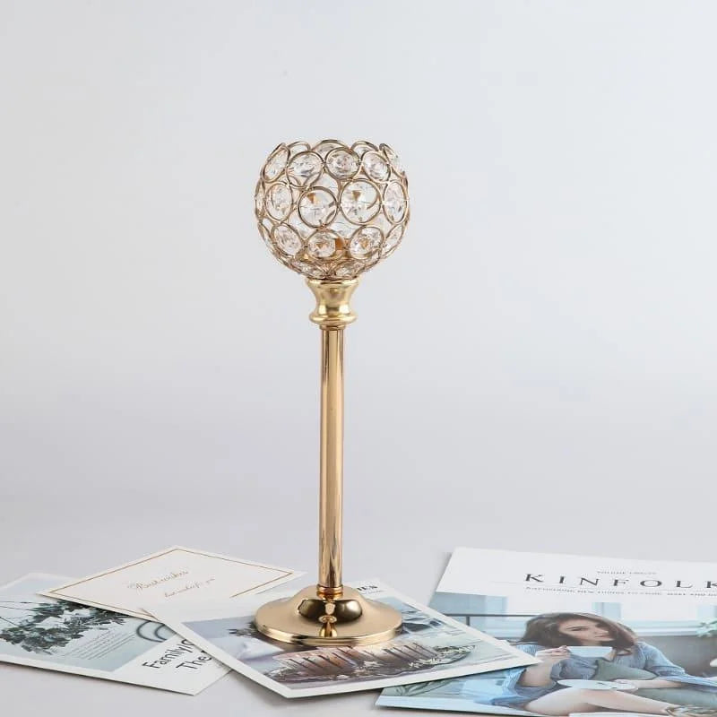 Candelabro Decorativo de Luxo para Velas e Iluminação Elegante Lenogue 27cm