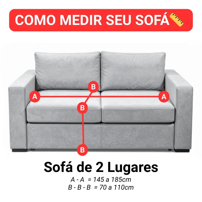 Capa Protetora para Sofá em Veludo Cristal Cinza Escuro Lenogue