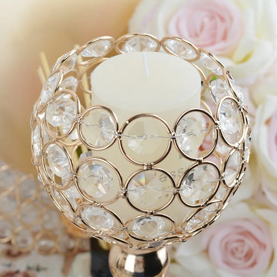 Castiçal Flores Lumière Design Clássico Dourado Lenogue