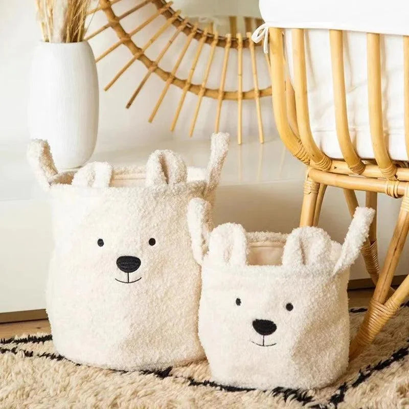 Cesta Organizadora Infantil em Sherpa Macio para Quarto Lenogue