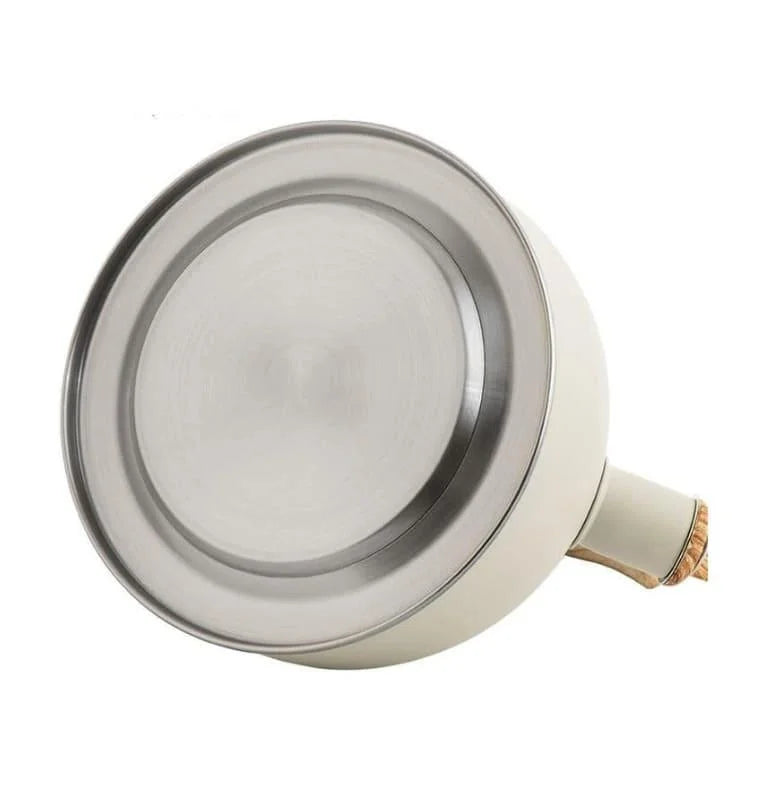 Chaleira Inox com Alça de Madeira e Apito para Fogão 2,5l Lenogue