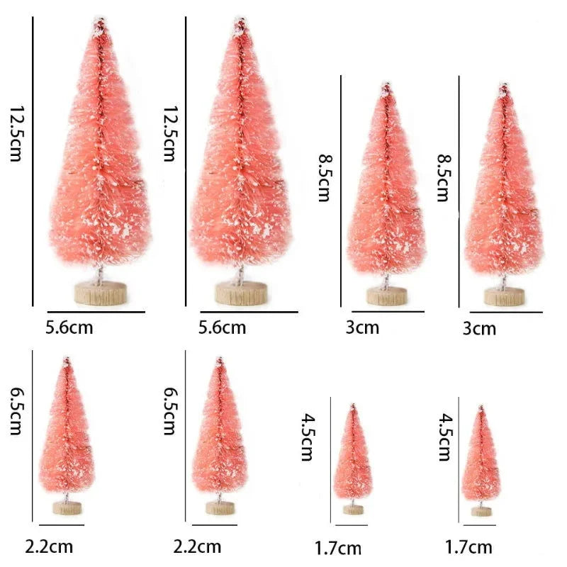 Conjunto Mini árvores de Natal em Pinheiro para Decoração Lenogue
