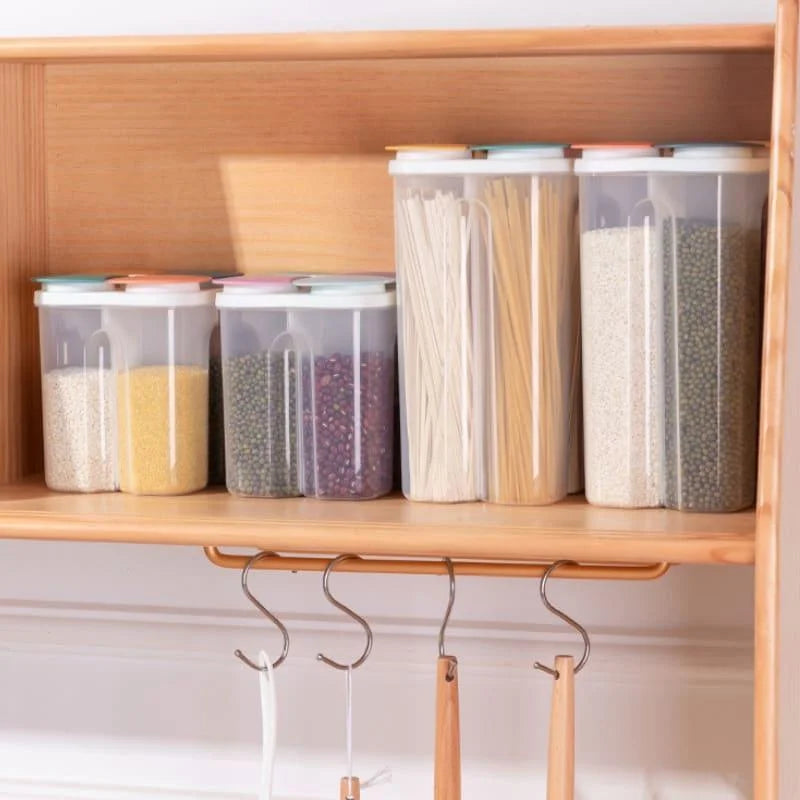 Dispensador de Alimentos e Cereais com 4 Divisórias para Cozinha Lenogue