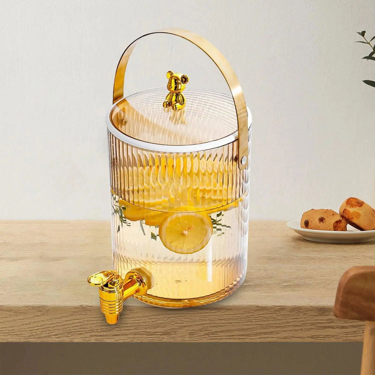 Dispenser de Bebidas 3,6l Transparente com Alça Portátil Lenogue 3,6 Litros