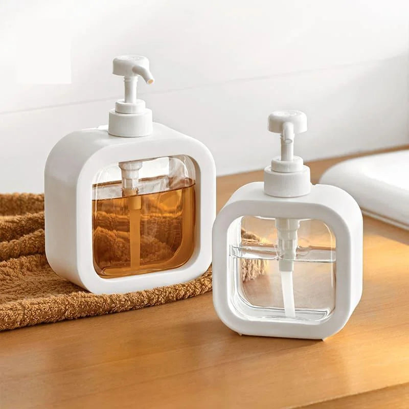 Dispenser de Sabonete Líquido Abs para Banheiro e Cozinha Lenogue Branco (500 Ml) / 1 Unidade