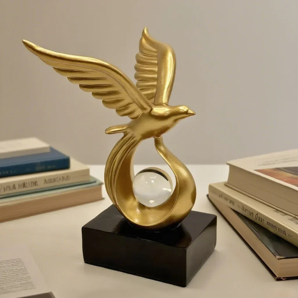 Escultura Decorativa Símbolo de Prosperidade em Resina Premium Lenogue