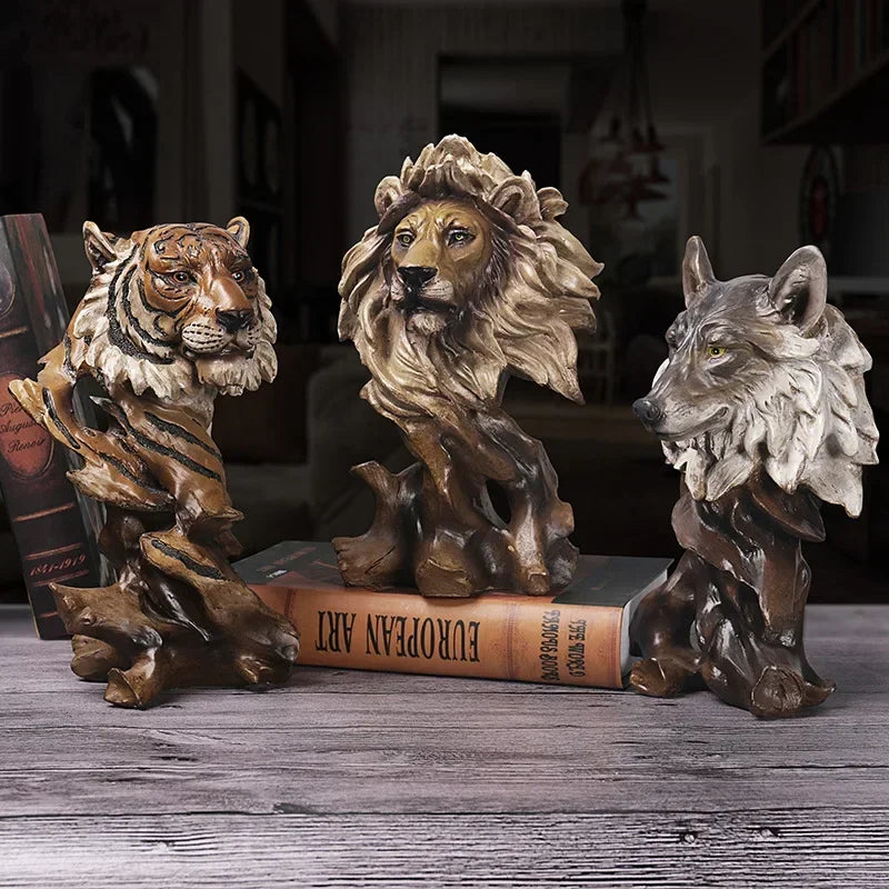 Estátua Decorativa de Animal em Resina Estilo Europeu Lenogue