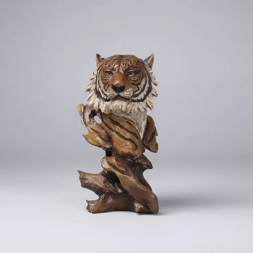 Estátua Decorativa de Animal em Resina Estilo Europeu Lenogue Tigre