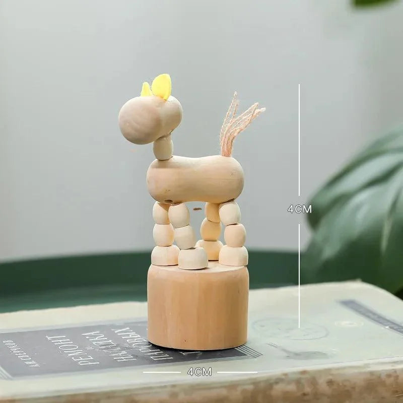 Estátuas Artesanais de Madeira Animais Decorativos Lenogue Cavalo