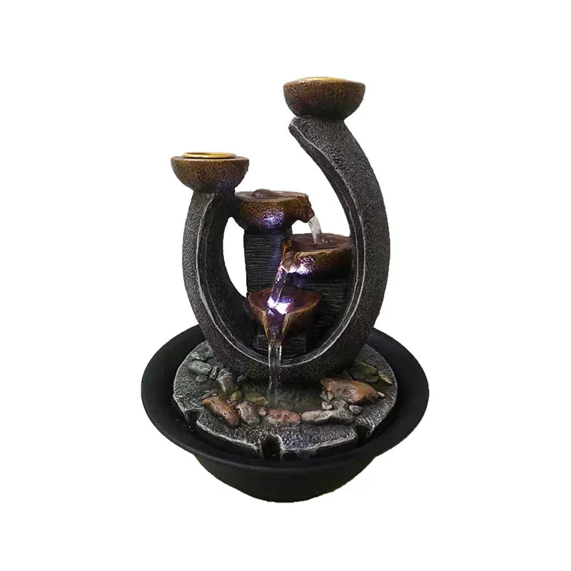 Fonte Decorativa de água em Resina Feng Shui para Sala Lenogue