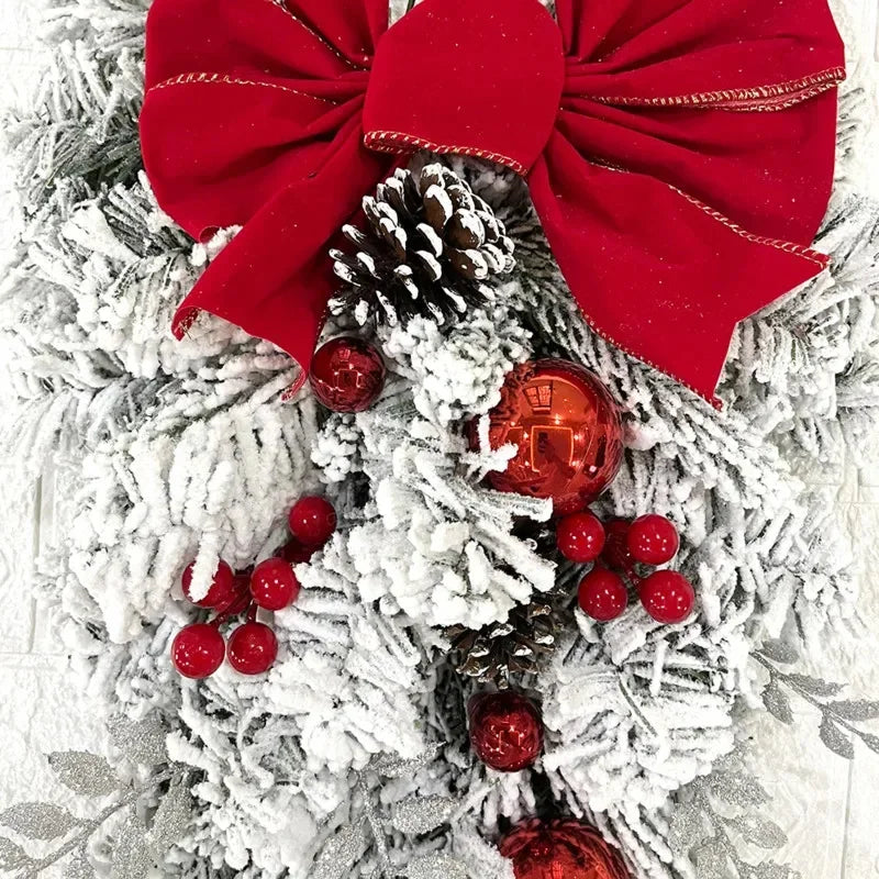 Guirlanda de Natal com Rattan Nevada para Porta Lenogue