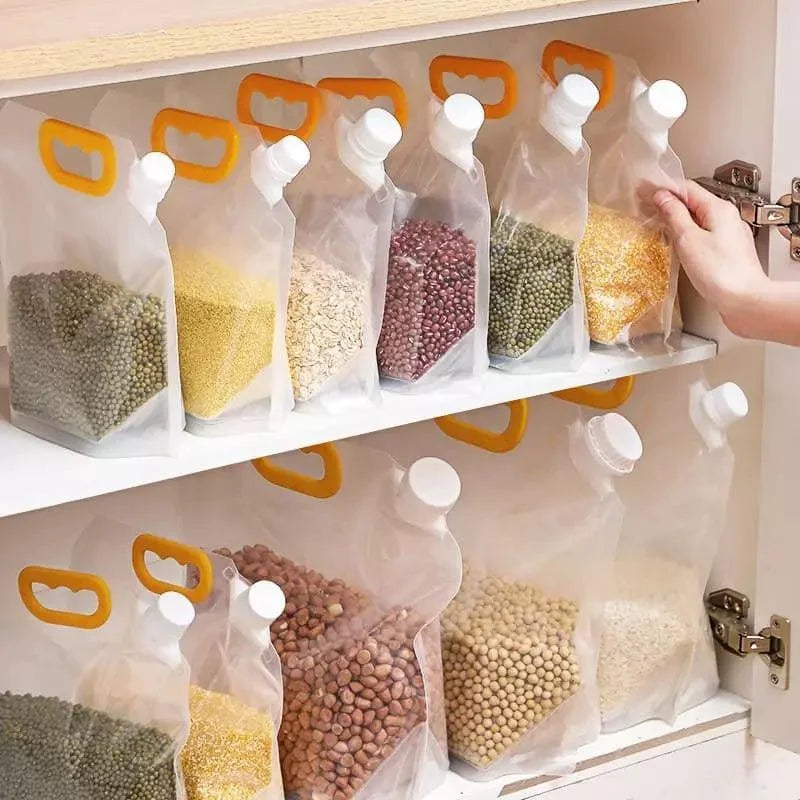 Kit 10 Sacos Dispenser para Armazenamento de Alimentos Lenogue