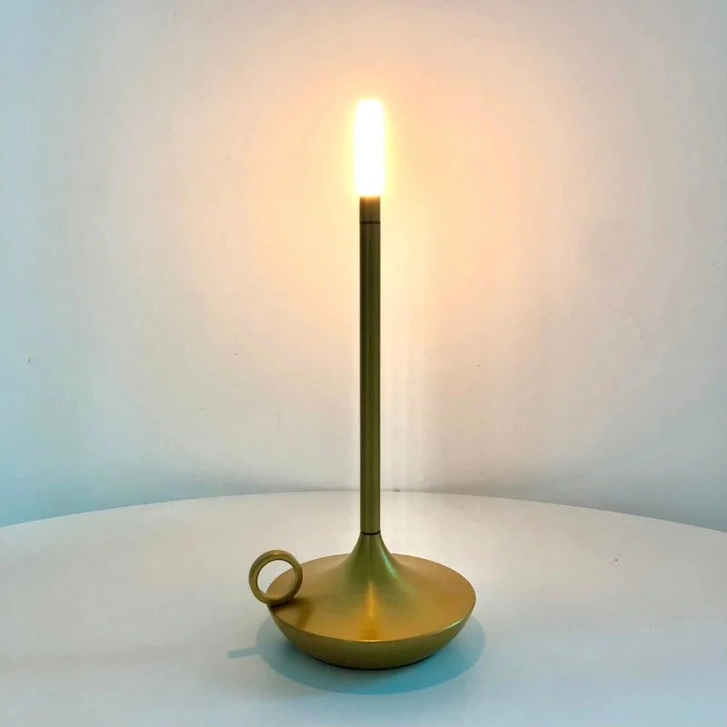 Luminária de Mesa Led sem Fio Recarregável para Decoração Noturna Lenogue Dourado