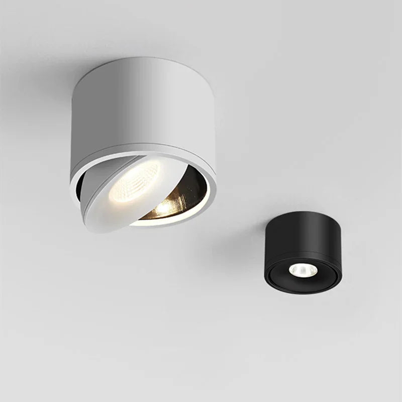 Luminária de Teto Led Rotativa Dimerizável em Alumínio Moderno Lenogue