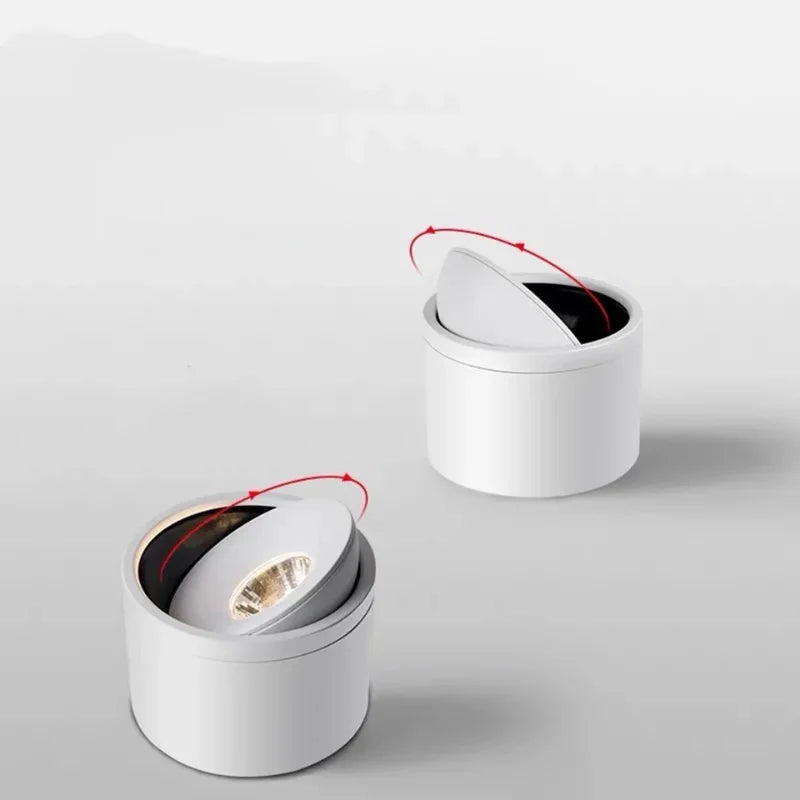 Luminária de Teto Led Rotativa Dimerizável em Alumínio Moderno Lenogue