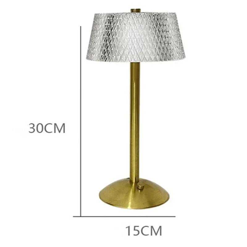 Luminária Led Europeia com Dimer Usb para Quarto e Bar Lenogue Dourado