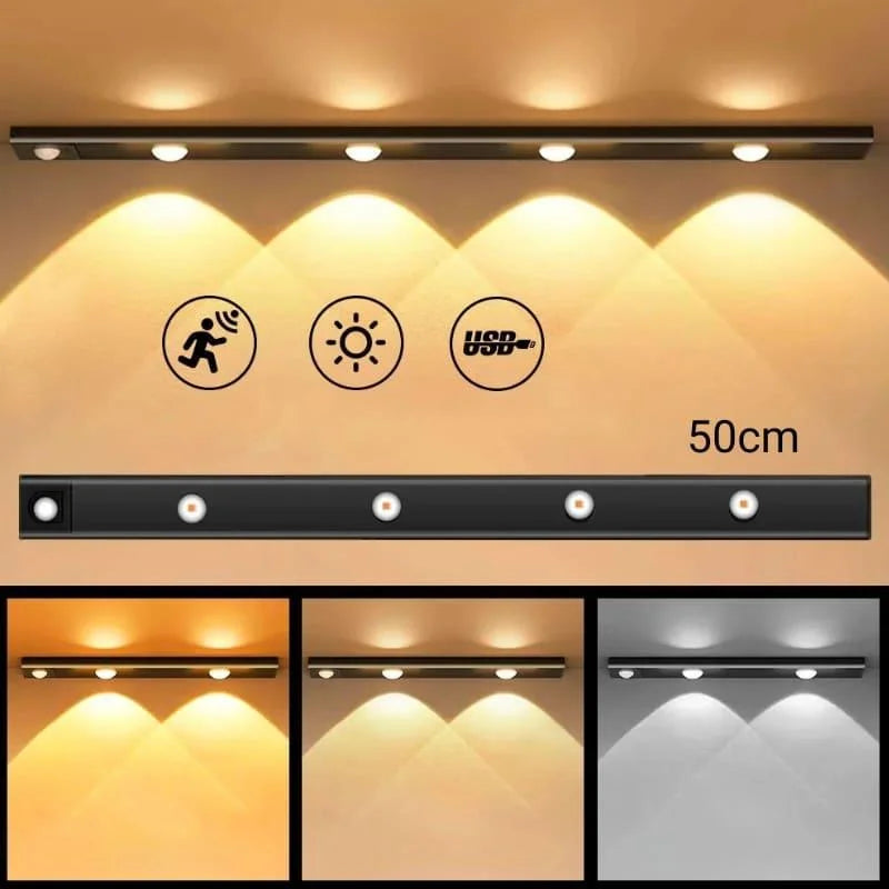 Luminária Led Magnética com Sensor de Movimento e Bateria Lenogue