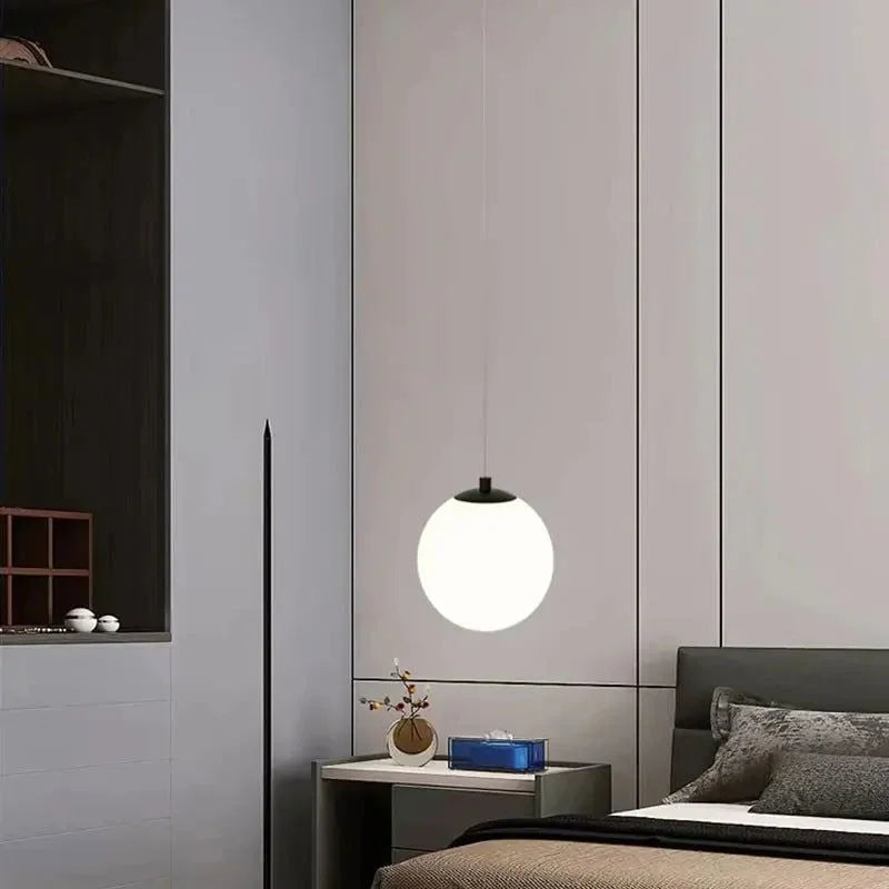 Lustre Pendente de Vidro com Led para Sala e Quarto Lenogue