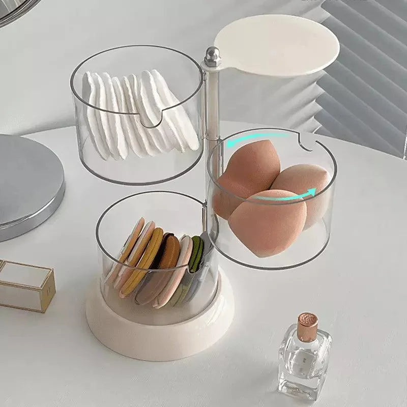 Organizador de Maquiagem Porta Esponja com Design Empilhável e Moderno Lenogue
