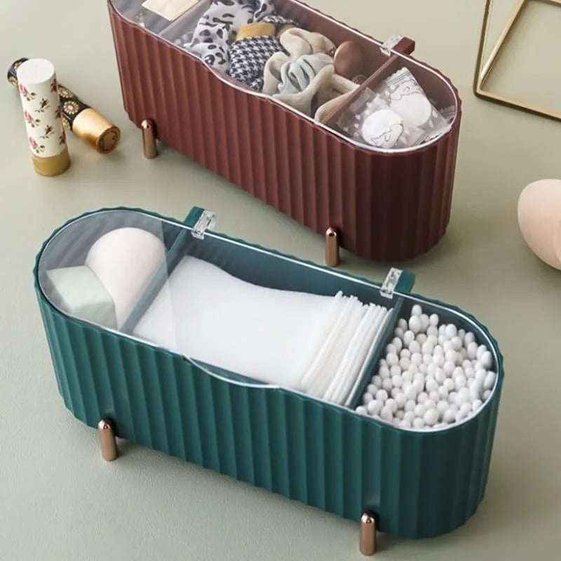 Organizador de Maquiagem Porta Esponja e Algodão com Design Luxuoso Lenogue