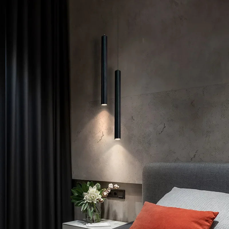Pendente Led Duplo em Estilo Cilíndrico para Sala de Jantar Lenogue