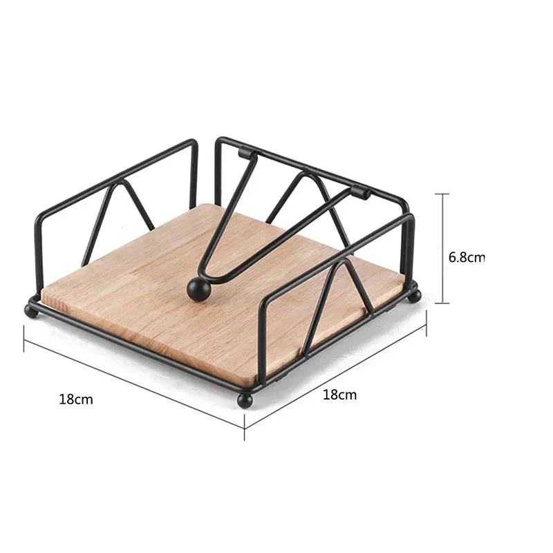 Porta Guardanapos em Metal para Mesa Cozinha Lenogue
