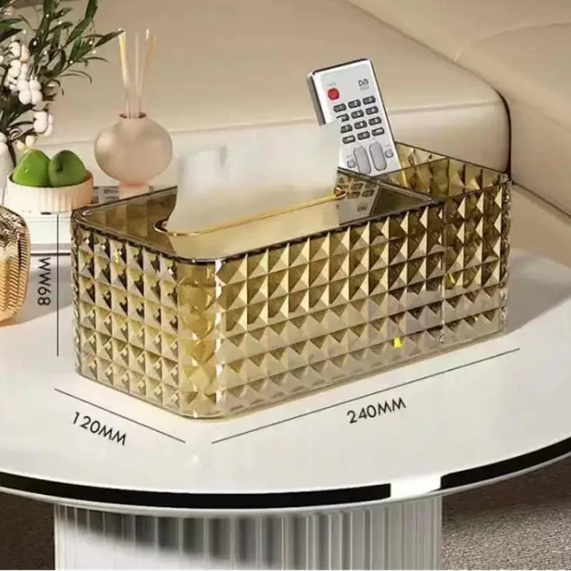 Porta Lenços com Mola Interna e Borda Dourada Lenogue Dourado