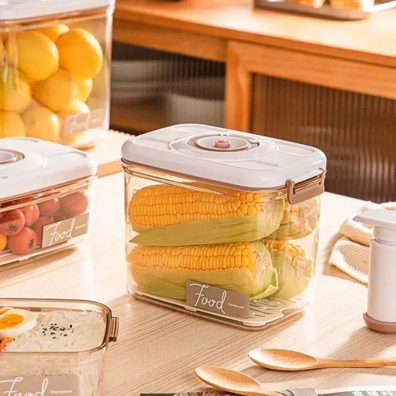 Pote Hermético com Tampa e Selador a Vácuo para Alimentos Lenogue