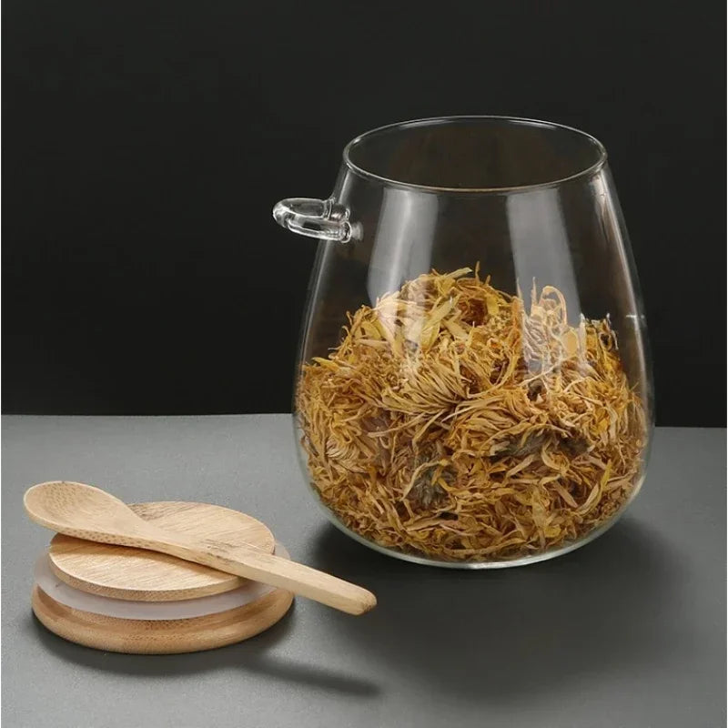 Pote Hermético de Vidro com Tampa Vedada para Café e Açúcar Lenogue