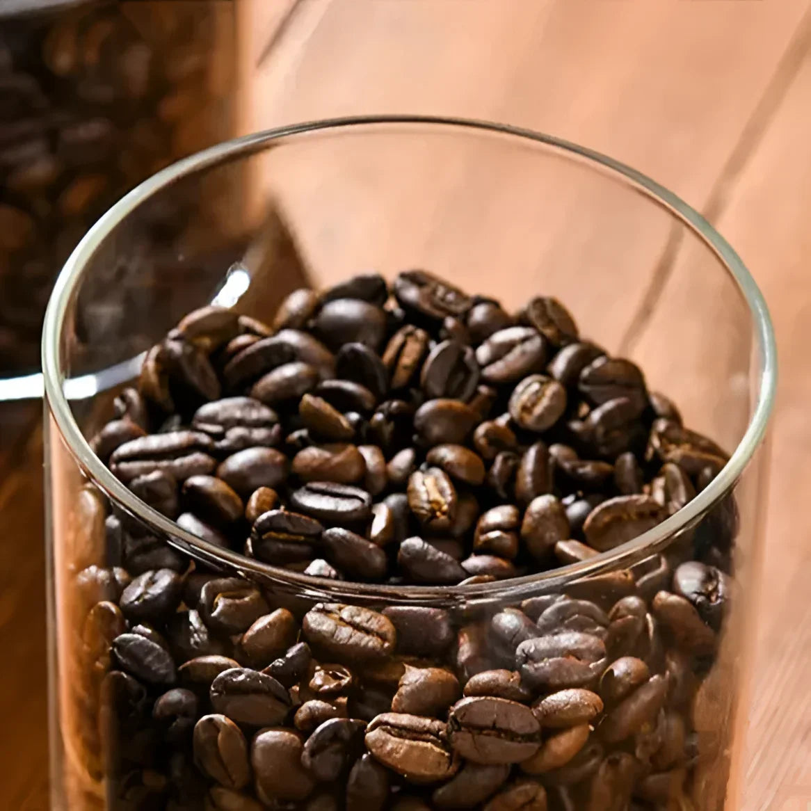 Pote Hermético de Vidro com Vedação a Vácuo para Grãos e Café Lenogue