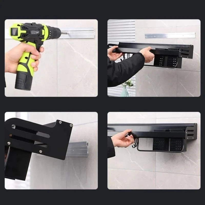 Prateleira Multifuncional para Cozinha em Aço Inox Lenogue