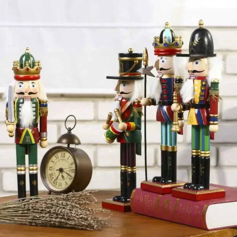 Quebra Nozes Soldado de Madeira 30cm para Decoração Natalina Lenogue