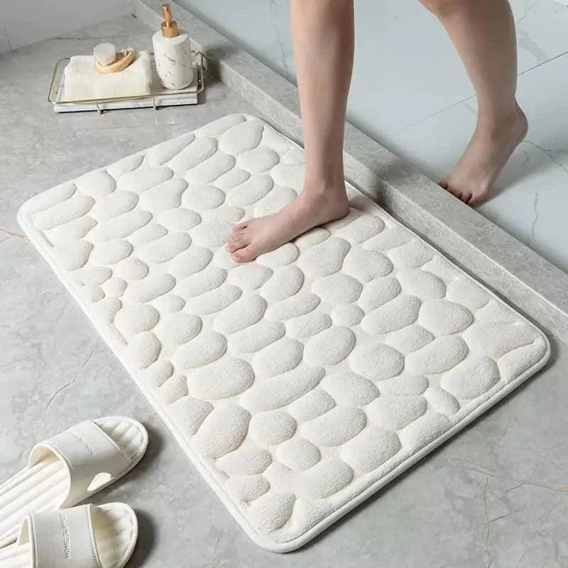 Tapete Antiderrapante Absorvente para Banheiro de Algodão Lenogue Branco / 40 x 60 Cm / 1 Unidade