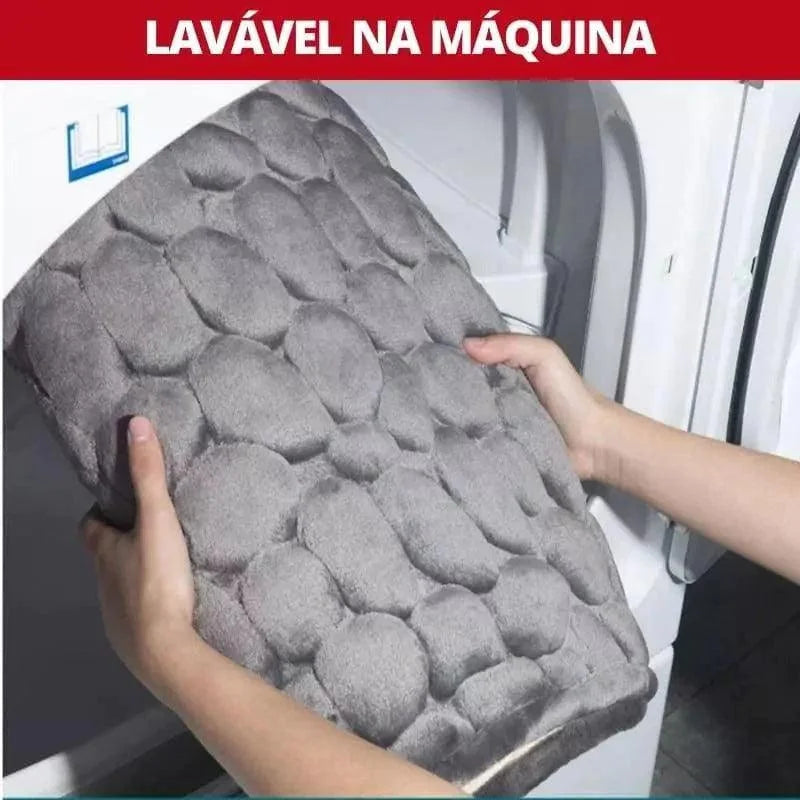 Tapete Antiderrapante Absorvente para Banheiro de Algodão Lenogue