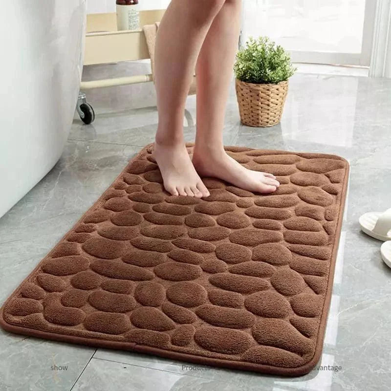 Tapete Antiderrapante Absorvente para Banheiro de Algodão Lenogue Marrom / 40 x 60 Cm / 1 Unidade