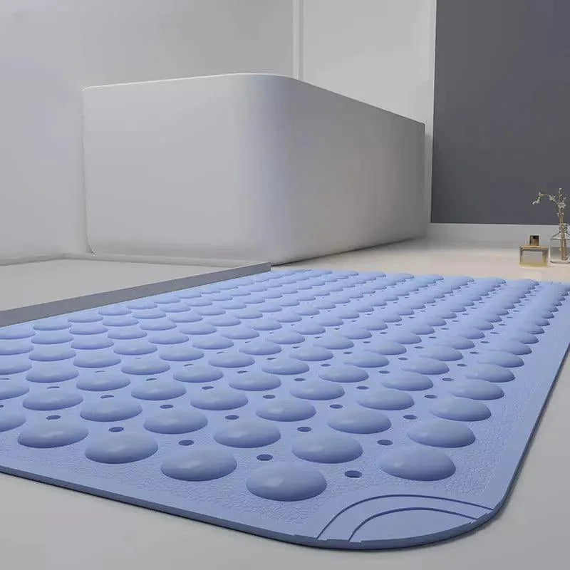 Tapete Antiderrapante para Banheiro com Ventosas de Segurança Lenogue Azul / 38cm x 70cm