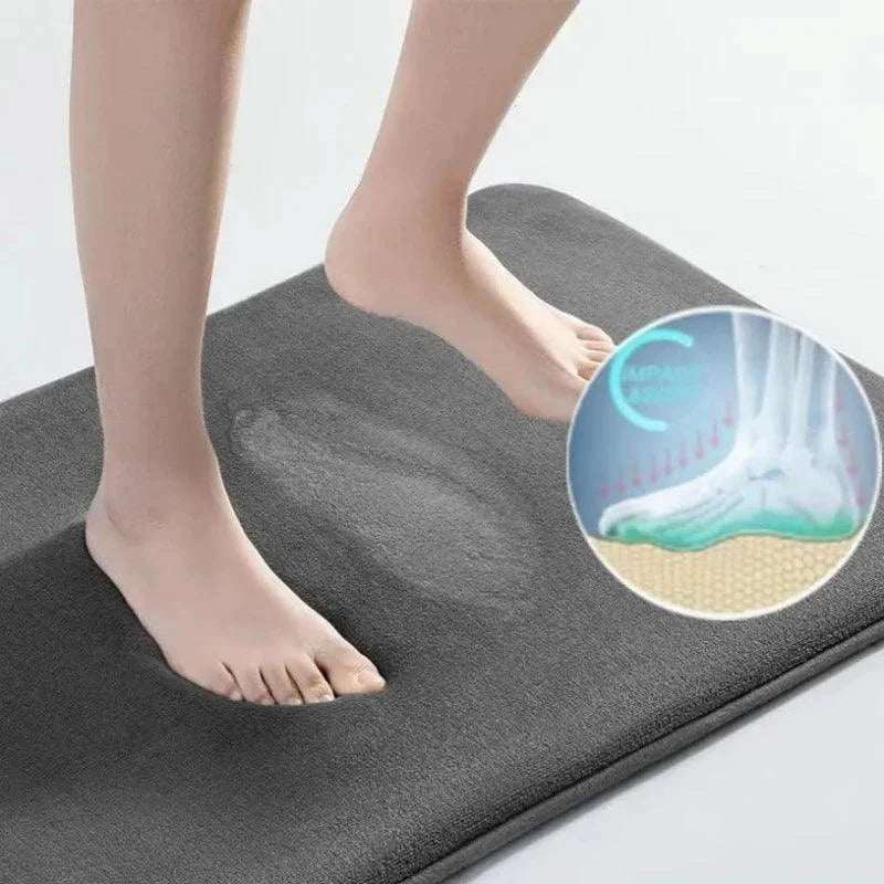 Tapete Antiderrapante Super Absorvente em Veludo Coral Lenogue