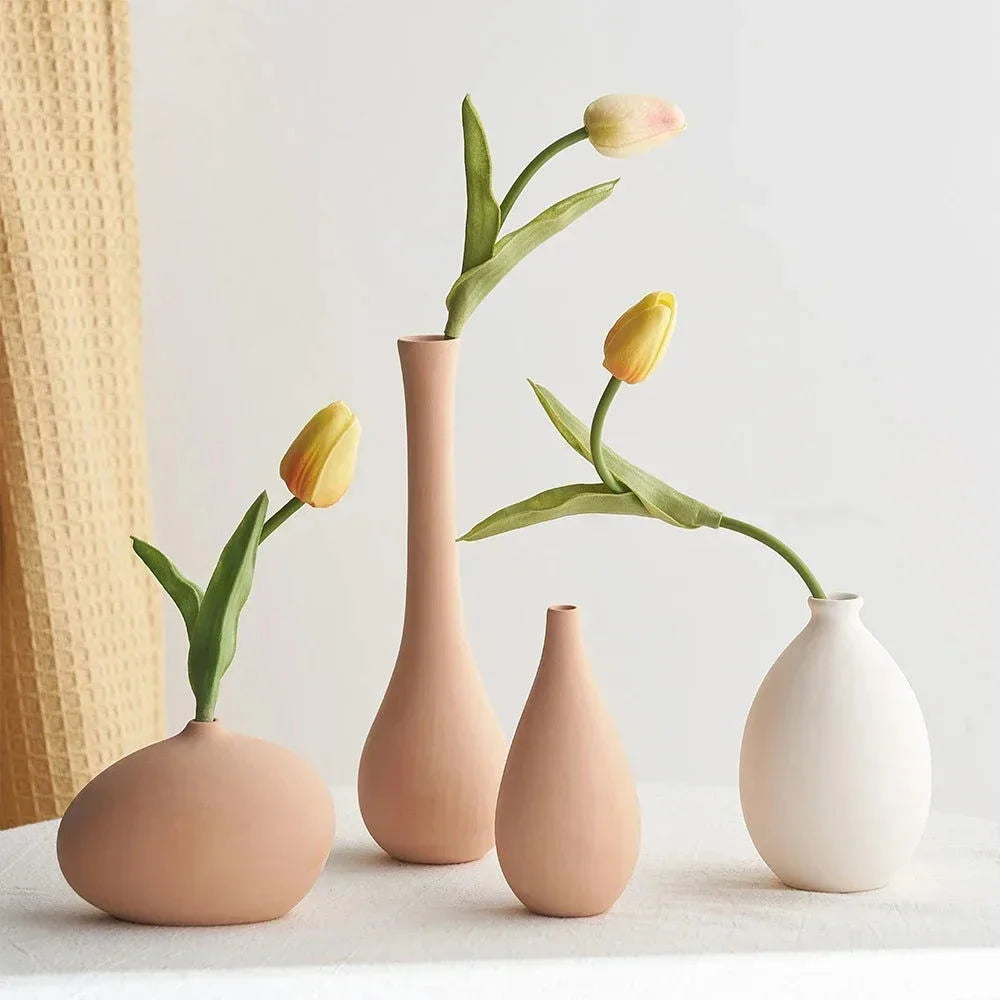 Vaso de Cerâmica para Arranjos Florais Design Moderno Lenogue