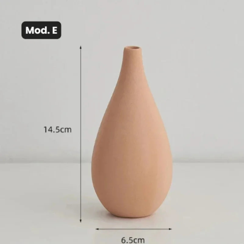 Vaso de Cerâmica para Arranjos Florais Design Moderno Lenogue Mod.