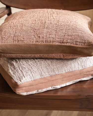 100% Feather Cushion Alpha Mocha Linen - Things I Like Things I Love