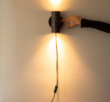 Tivoli Cylinder Wall Lamp Marble / Travertine