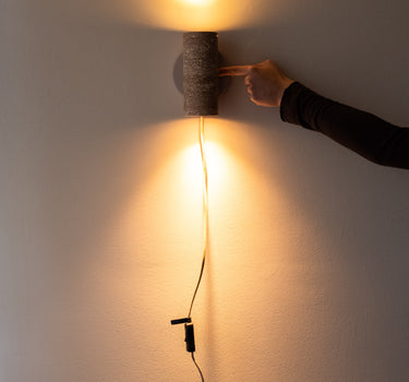 Tivoli Cylinder Wall Lamp Marble / Travertine
