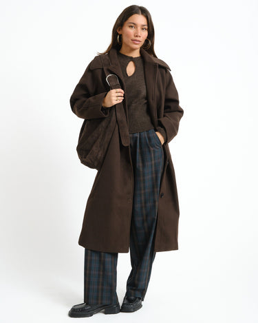 Alicia Carcoat Chocolate Bruin/Washed - Things I Like Things I Love