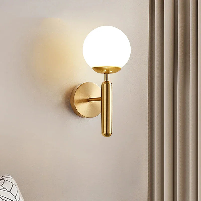 Arandela Led de Parede para Banheiro Quarto e Sala Lenogue Dourado