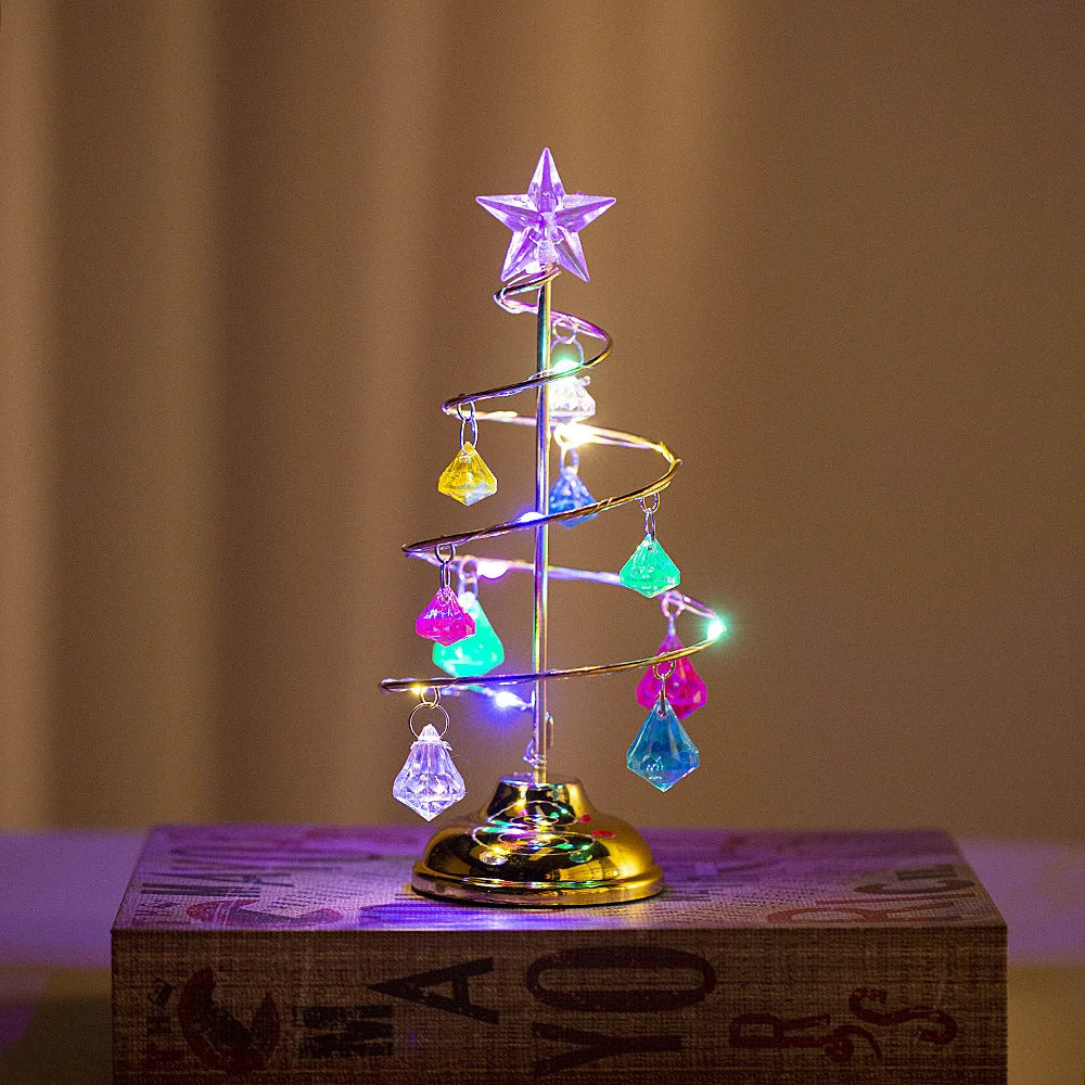Árvore de Natal Led Efeito Cristal com Acabamento Metalizado Lenogue