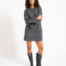 Aware Dianna Polo Mini Knit Dress Dark Grey Melange - Things I Like Things I Love